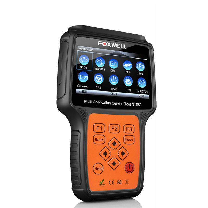 Foxwell nt650 elite obd2 escáneres automotrices SAS A / F Oil BRT DPF 26 + restablece la herramienta profesional de diagnóstico automotrices OBD escáneres obd2