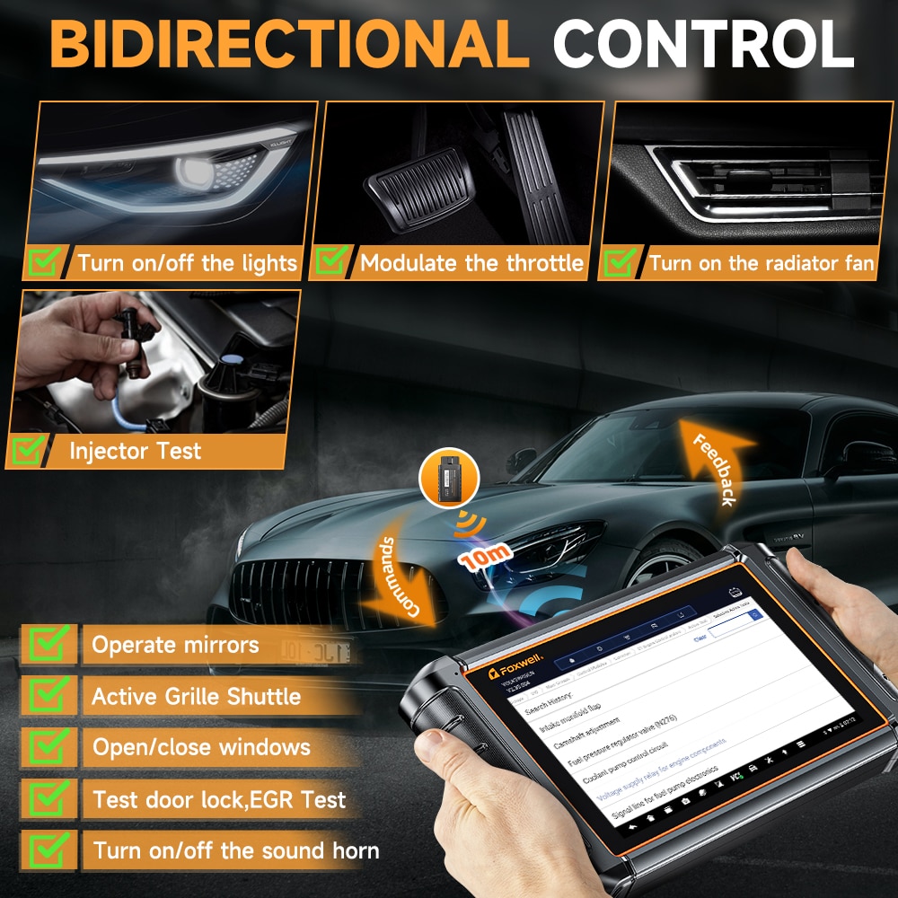 El escáner bidireccional obd2 2023 foxwell nt909 ECU codifica todas las herramientas de diagnóstico automotriz del sistema can - FD / doip FCA autoauth escáneres