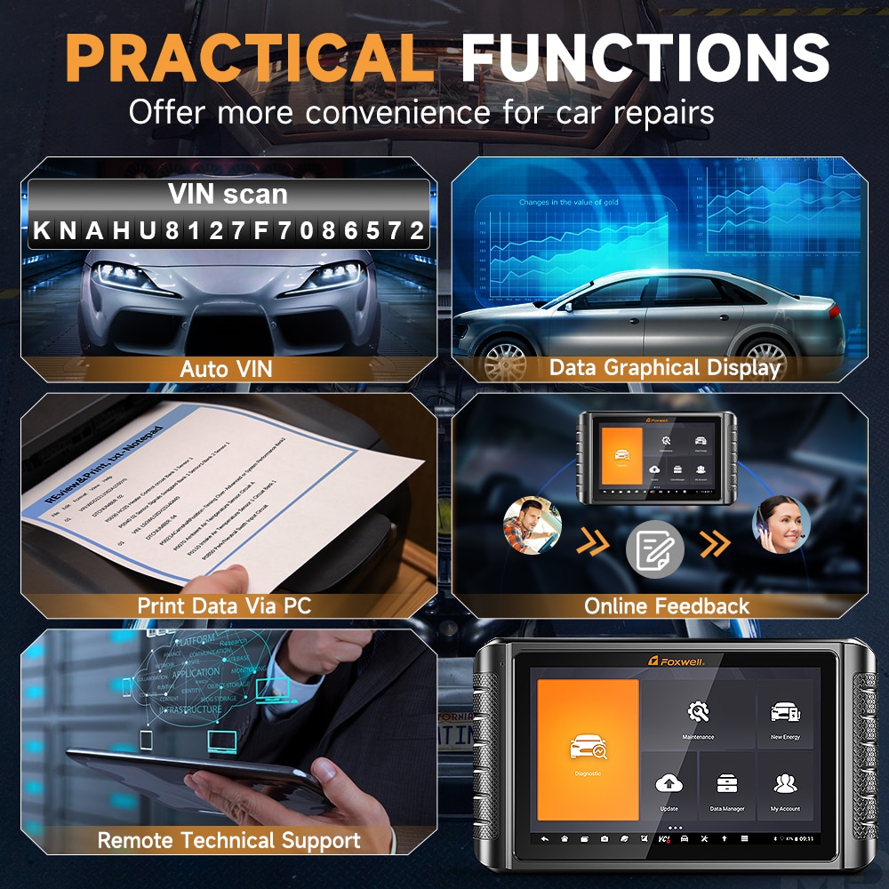 El escáner bidireccional obd2 2023 foxwell nt909 ECU codifica todas las herramientas de diagnóstico automotriz del sistema can - FD / doip FCA autoauth escáneres