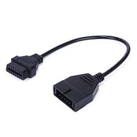 Conector de diagnóstico automático OBDII OBD 2 conector para cable GM de 12 a 16 agujas GM12 para adaptadores de escáneres automáticos para vehículos GM