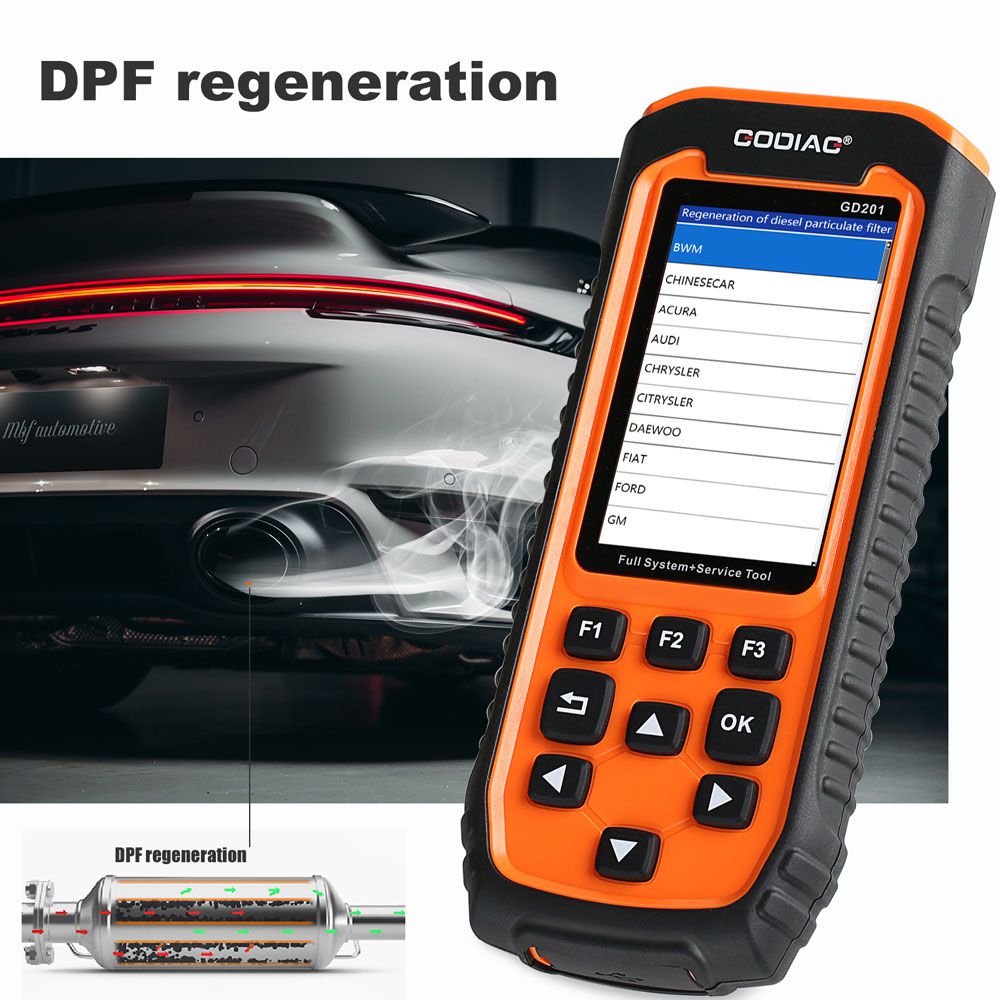 Godiag gd201 herramienta profesional de diagnóstico de todo el sistema OBDII All - makes, con 29 funciones de reinicio de servicio