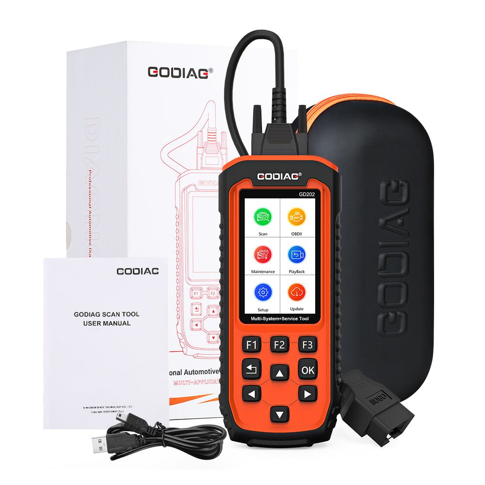  GODIAG GD202 Engine ABS SRS Transmission 4 System Scan Tool with 11 Special Functions