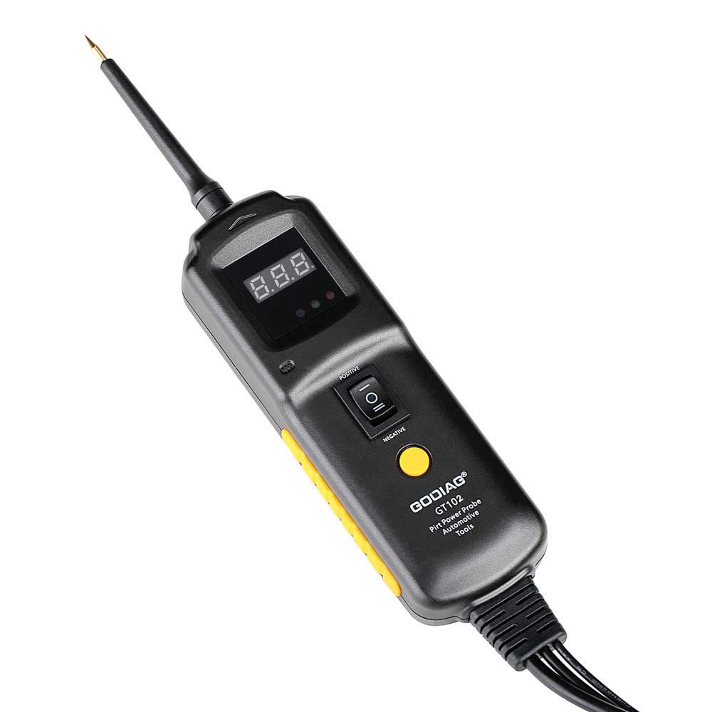 Sonda de alimentación godiag gt102 pirt + búsqueda de fallas en el cable de alimentación del automóvil + limpieza y prueba del inyector + prueba de relevos herramientas de diagnóstico del automóvil