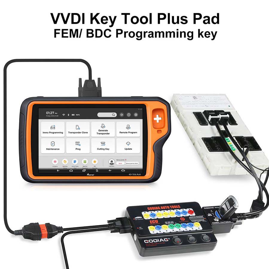 La Plataforma de pruebas godiag BMW fem / BDC se utiliza con xhorse vvdi2 / Key Tool plus pad, Autel im608, CGDI bmw, etc.