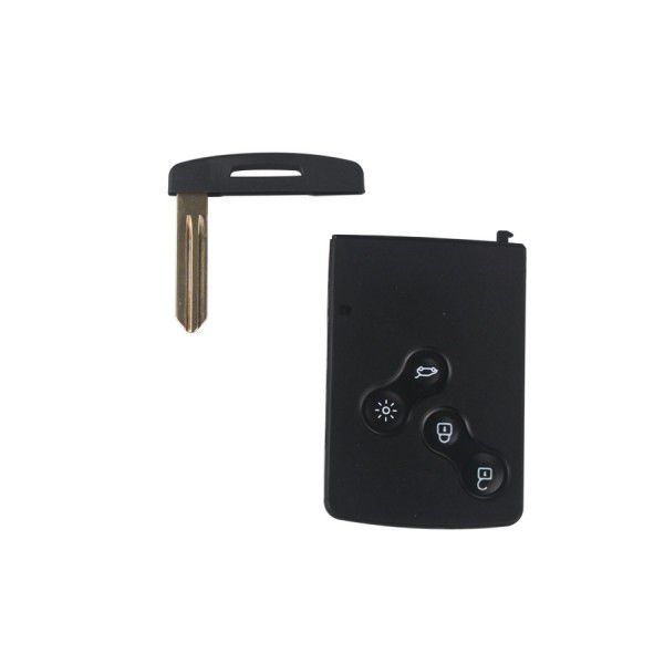 Half Smart Remote Key 4 Buttons 433MHZ PCF7941 (After Market) Sliver Logo for Re-nault Koleos