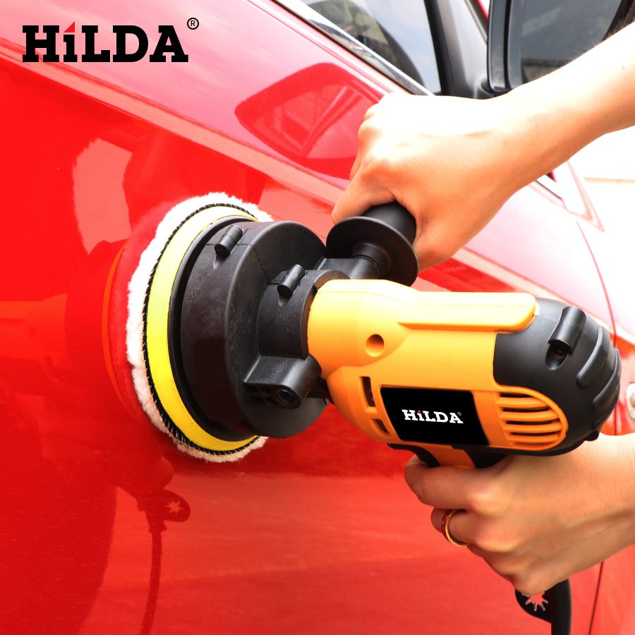 HILDA Car Polisher Machine Auto Polishing Machine Adjustable Speed Sanding Waxing Tools Car Accessories Power Tools