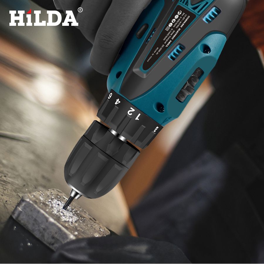 Hilda mini destornillador eléctrico portátil taladro eléctrico batería de litio mini taladro destornillador eléctrico herramienta sin cuerda taladro sin cuerda