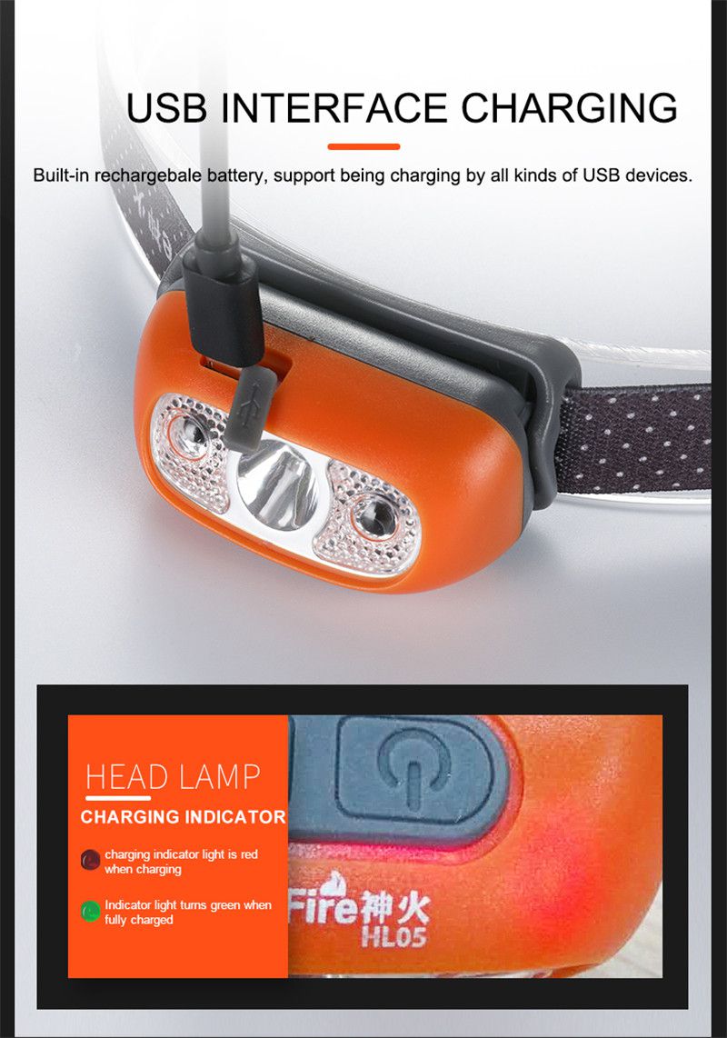 전조등 USB 충전 전조등 LED HL05 손전등