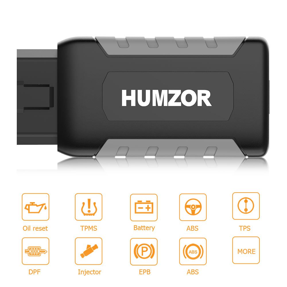 La herramienta de reinicio de funciones especiales Bluetooth humzor nexzdas nd106 en Android & Ios para abs, tpms, reinicio de aceite, DPF