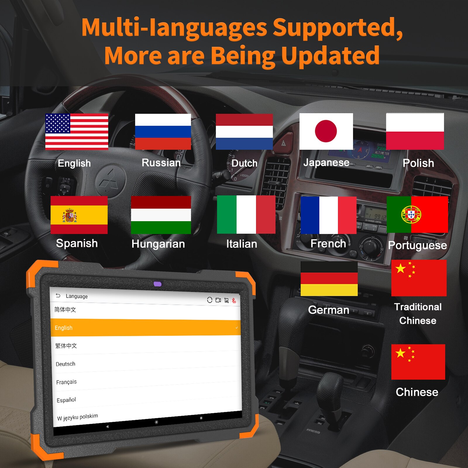 Escáner de diagnóstico automotriz humzor ns366s tableta SAS CVT Gear Learning all System 13 restablece la herramienta de diagnóstico OBD 1 / 2 automotriz