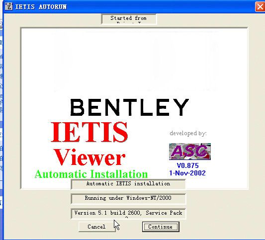 Manual de servicio del taller de mantenimiento Bentley EPC Asist etis 2010