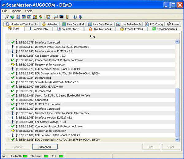 El software augocom - obd2 - scanner muestra - 3
