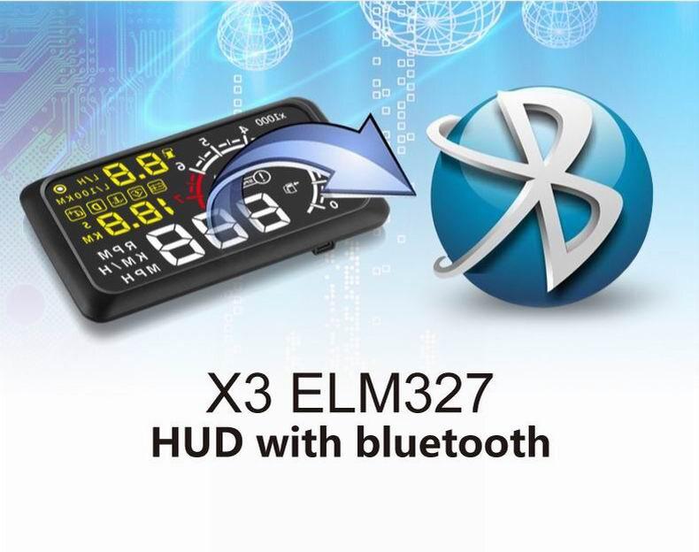 Bluetooth Version 5.5" X3 Large Screen Car HUD Head