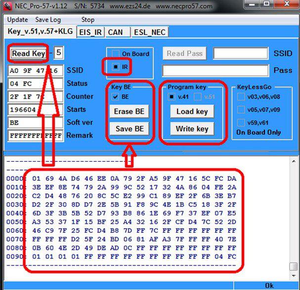 Programador de claves nec pro57 original 