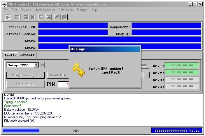 PIN Code Reading Key Programming For Renault K-Line(1996-2013 Year)