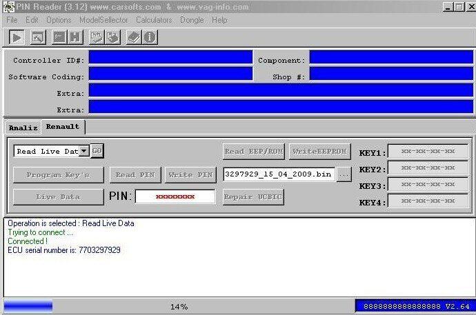 PIN Code Reading Key Programming For Renault K-Line(1996-2013 Year)