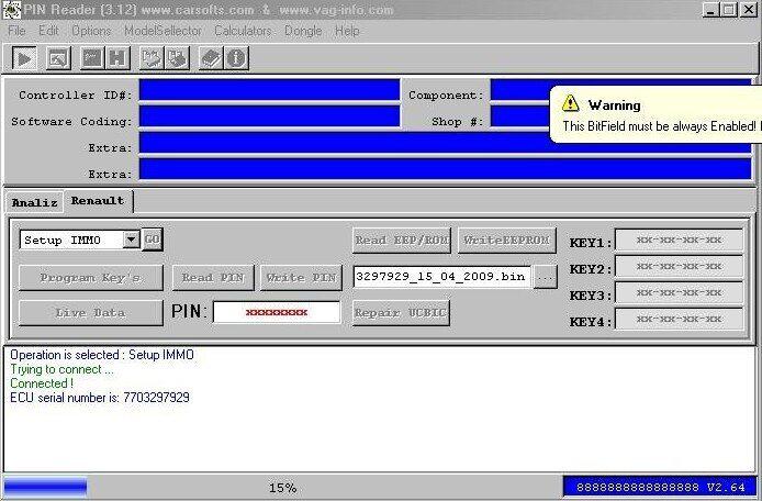 PIN Code Reading Key Programming For Renault K-Line(1996-2013 Year)