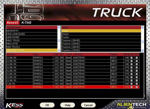 V2.35 versión de camión kess V2 Firmware v4.024 manager 