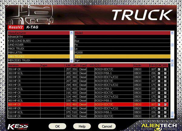 V2.35 versión de camión kess V2 Firmware v4.024 manager 