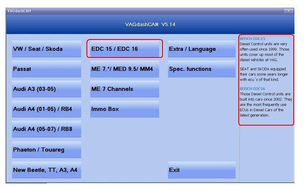  Tablero de instrumentos VAG can v5.14