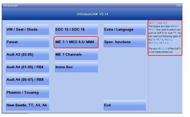  Tablero de instrumentos VAG can v5.14