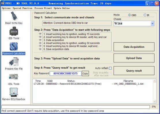 VVDI2 BAG MBTOOL BENZ Password Calculation Token