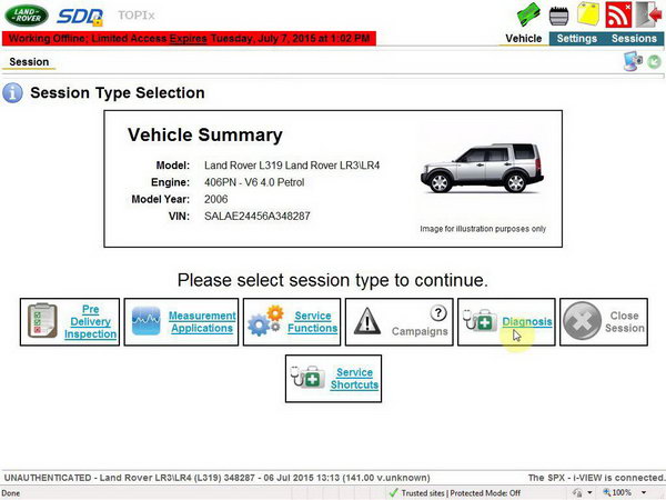 VXDIAG VCX NANO for Land Rover and Jaguar Software SDD V154 Offline Engineer Version