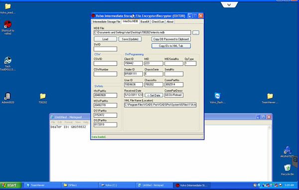 Codificación / decodificador de archivos de almacenamiento intermedio (editor) de Volvo en colaboración con Volvo vocom