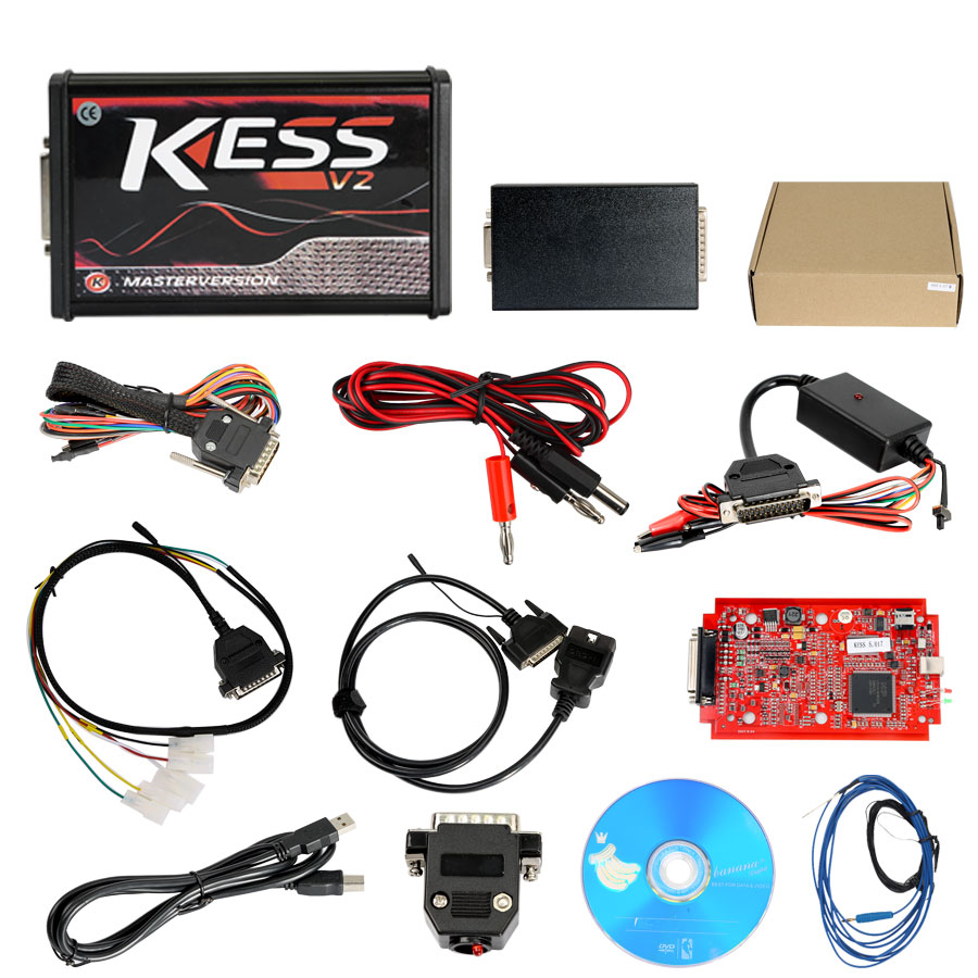 Kess V2 v5.017 versión de la UE SW v2.47, con una versión en línea de PCB rojos que admite 140 protocolos sin restricciones de tokens