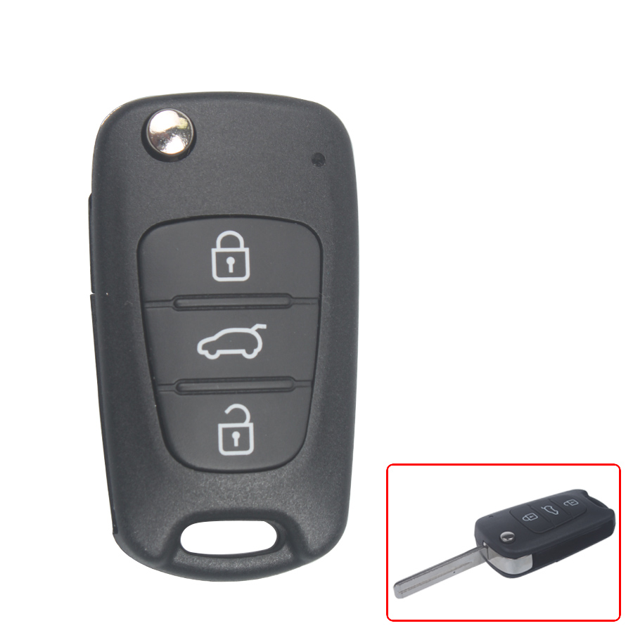 La carcasa mejorada de la llave de control remoto volcada es adecuada para KIA sportage 3 botones 5 piezas / lote