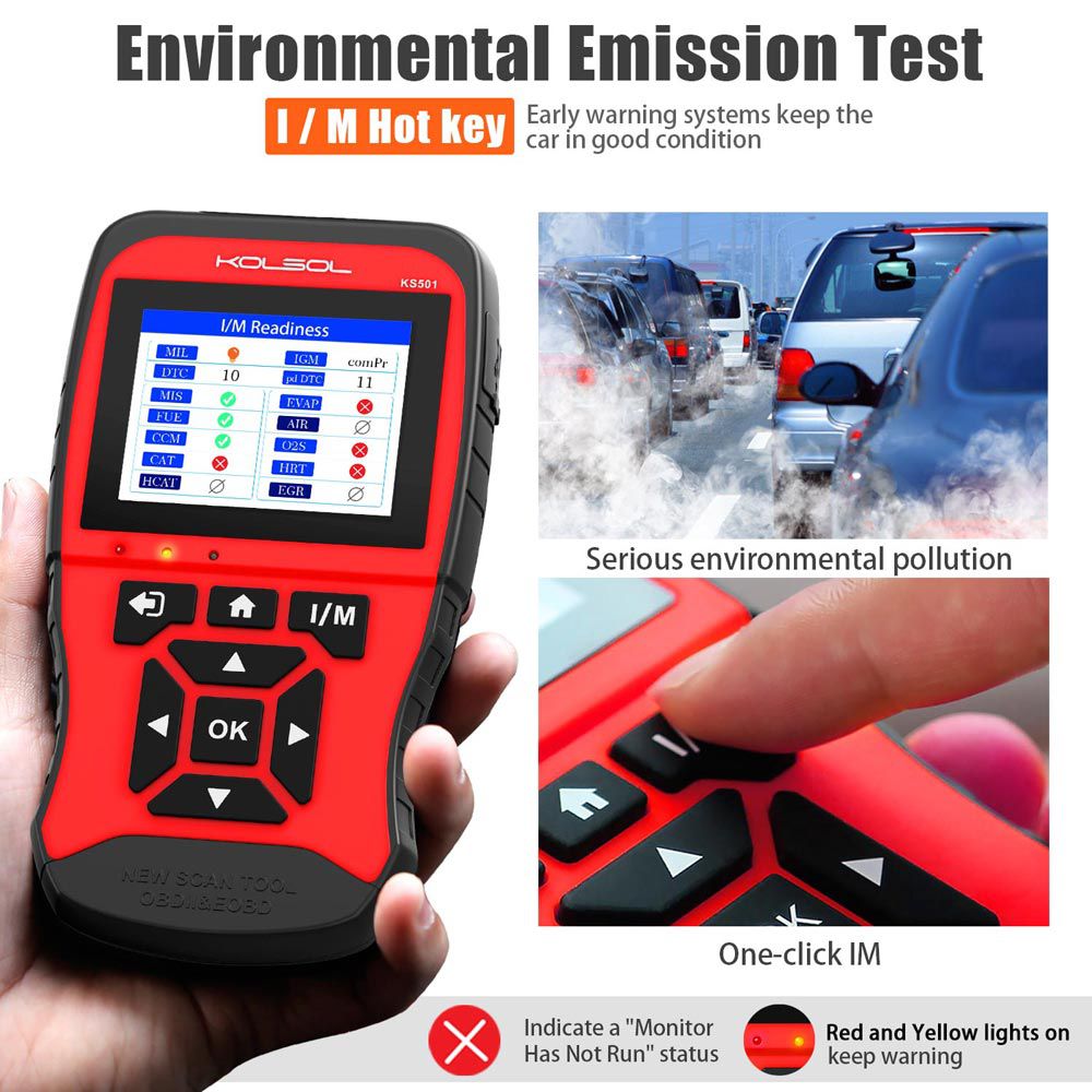  KOLSOL KS501 New Generation OBDII & EOBD Scan Tool for Universal Vehicles Automotive Scanner Diagnostic Tool