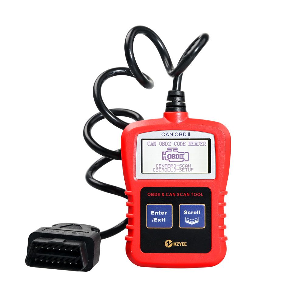 Kzyee kc10 OBD II & can Code Reader general Classic OBDII Automotive Code Reader Diagnosis Fault Diagnosis Diagnosis Machine verifica si la luz del motor es de 12v