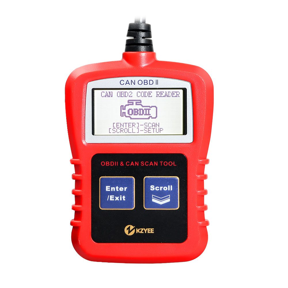 Kzyee kc10 OBD II & can Code Reader general Classic OBDII Automotive Code Reader Diagnosis Fault Diagnosis Diagnosis Machine verifica si la luz del motor es de 12v