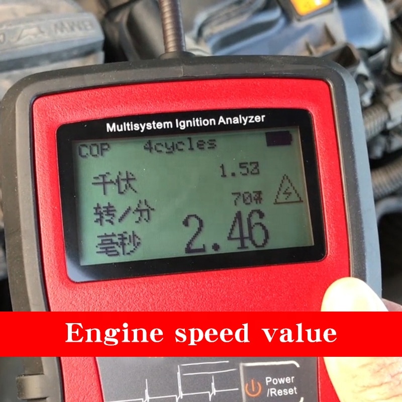 KZYEE KM20 Multi-system Ignition Analyzer Tester Measure RPM Spark Volt Spark Burn Time Car Spark Plug Tester Spark System Check