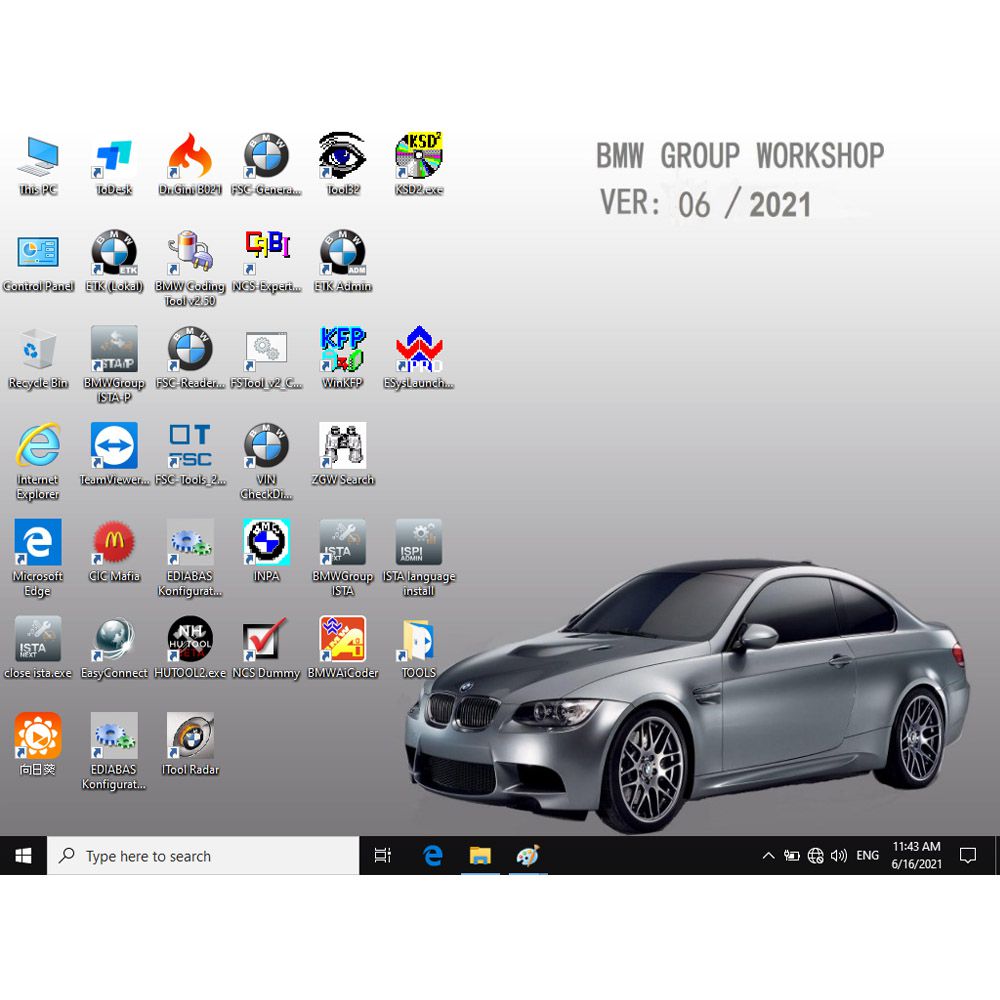 V2022.12 BMW ICOM Software HDD Win10 System ISTA-D 4.37.43.30 ISTA-P 71.0.200 with Engineers Programming 500GB Hard Disk