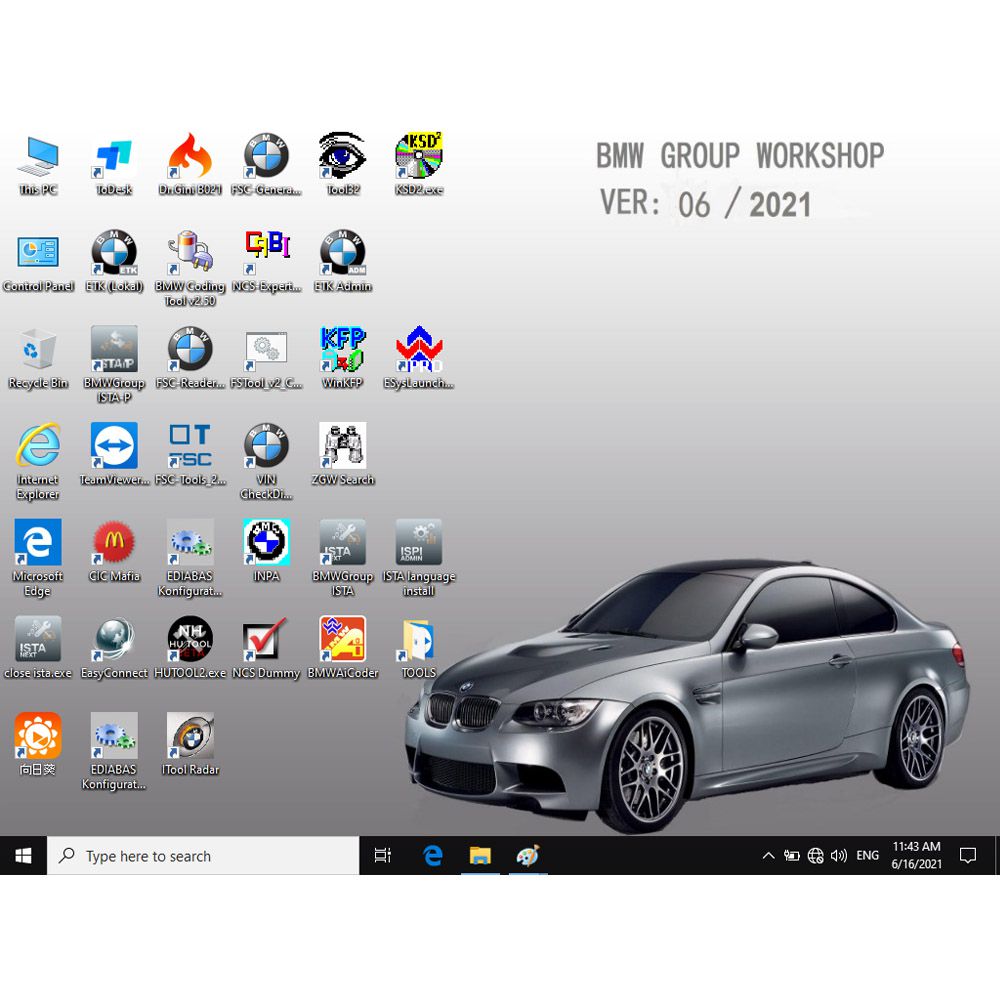 V2022.12 BMW ICOM Software HDD Win10 System ISTA-D 4.37.43.30 ISTA-P 71.0.200 with Engineers Programming 500GB Hard Disk