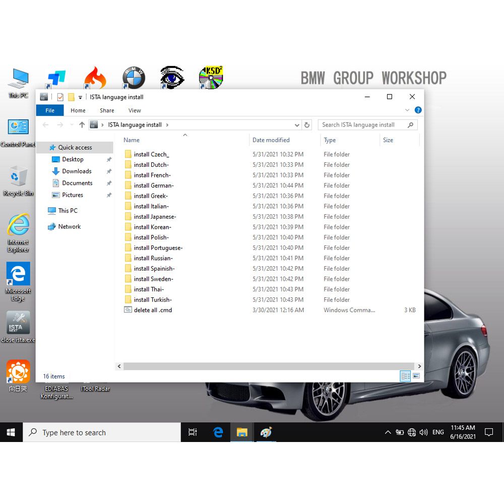 V2022.12 BMW ICOM Software HDD Win10 System ISTA-D 4.37.43.30 ISTA-P 71.0.200 with Engineers Programming 500GB Hard Disk