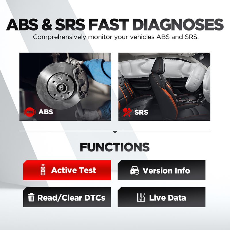 Activar el escáner crear 629 cr629 obd2, lector de código ABS srs, escáner automático OBD 2, prueba activa el escáner OBDII a bordo