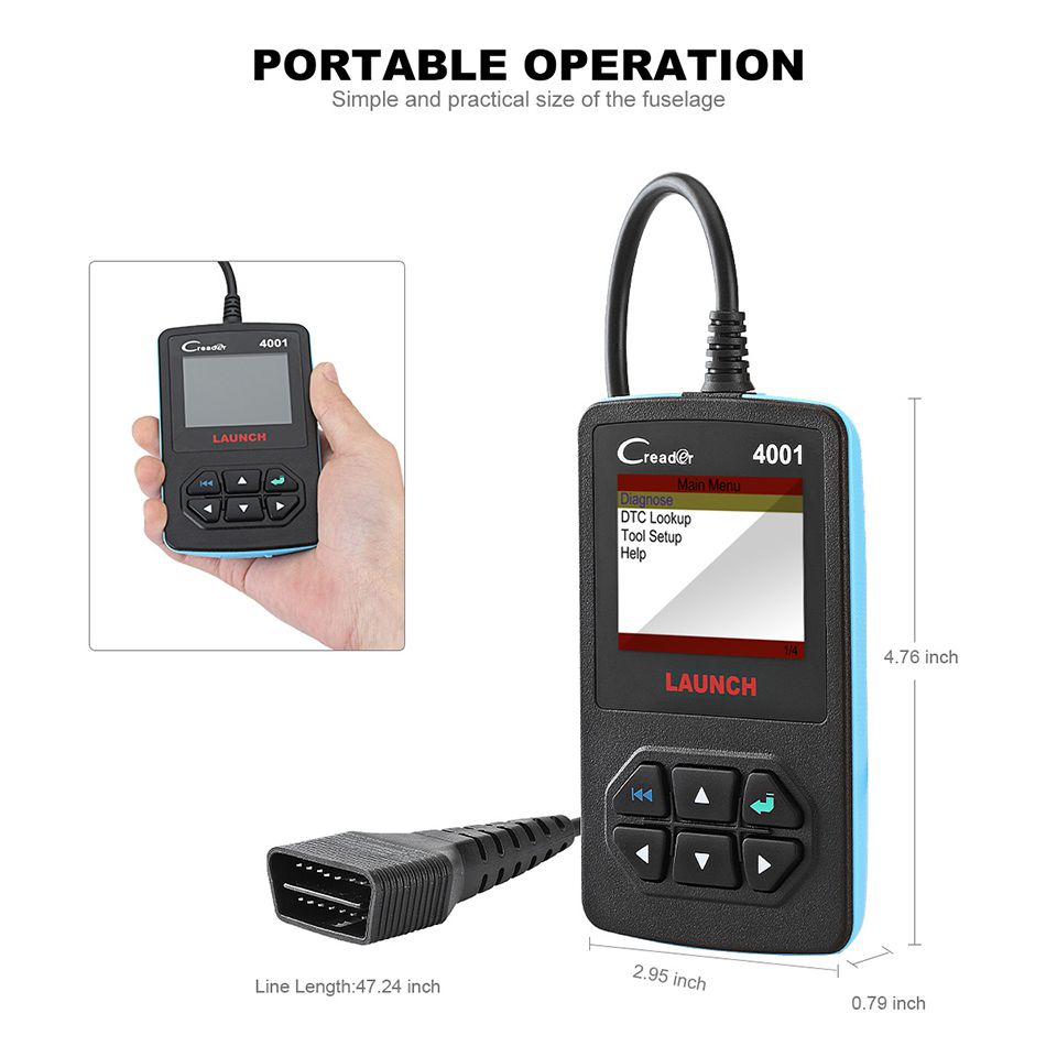 Activar el escáner de diagnóstico del lector de código crear 4001 obd2