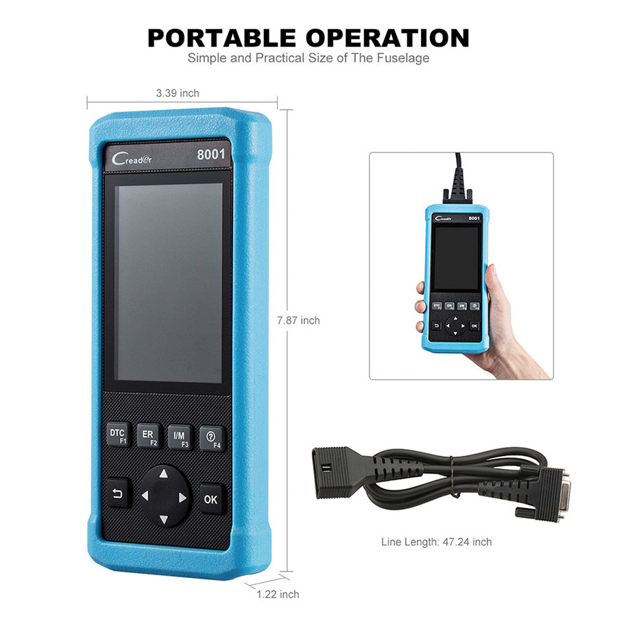 Launch DIY Code Reader CReader 8001 CR8001 Full OBD2 Scanner with Oil Resets Service