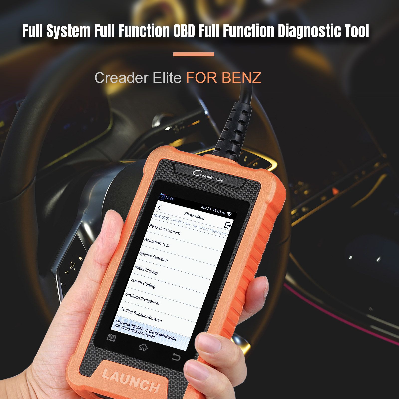 BENZ全系统诊断工具OBDII扫描仪的最新启动Creader Elite
