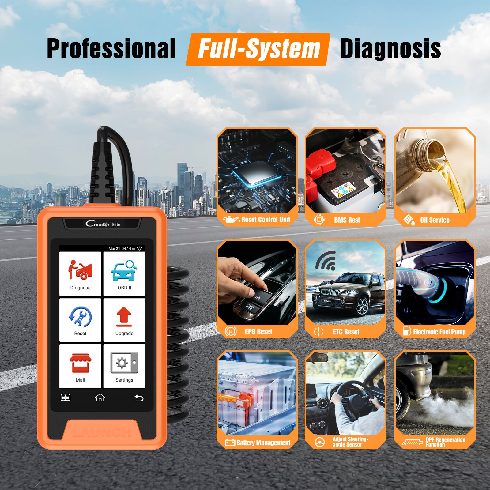 Newest Launch Creader Elite For BMW Diagnostic Scan Tool with Full OBD Functions
