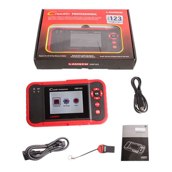 Launch CRP123 Update Online X431 Creader CRP 123 ABS, SRS, Transmission and Engine Code reader creader vii+ OBD2 OBDII scanner