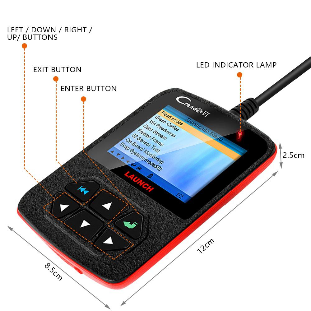 Activar el escáner de código lector de código creater vi con pantalla LCD qvga a todo color