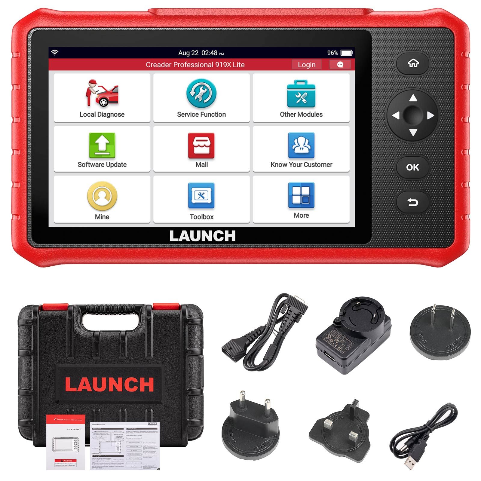 LAUNCH CRP919X Lite Global Version Support 31 Special Functions Full OBD II Functions Automatically Identify VIN Code