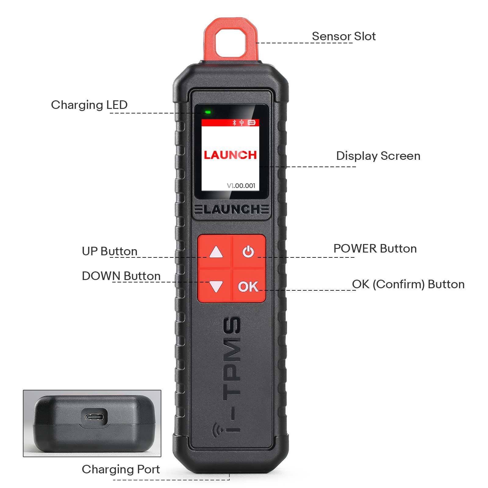 2024 Launch i-TPMS Handheld TPMS Service Tool Can be Binded with X-431 Scanner and the i-TPMS APP Supports All 315/433MHz Sensors