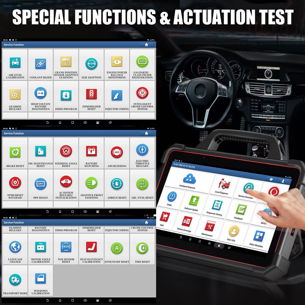 Lanzamiento de la herramienta de diagnóstico automotriz X - 431 PAD VII PAD 7, soporte para programación de codificación en línea y calibración adas, actualización gratuita durante 2 años