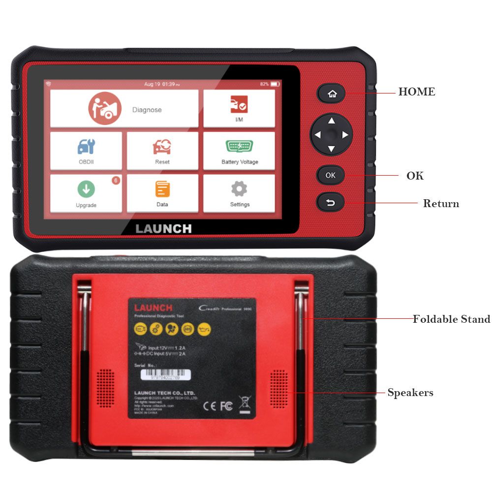 Launch x431 crp909 escáner automático de diagnóstico OBDII de todo el sistema, con 15 Funciones Especiales