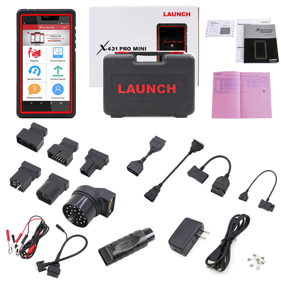 LAUNCH X431 Pro Mini Full System Diagnostic Tool Key Program /ECU Coding/30+ Reset Functions/10000+ Car Modes Auto Diagnostic Tools