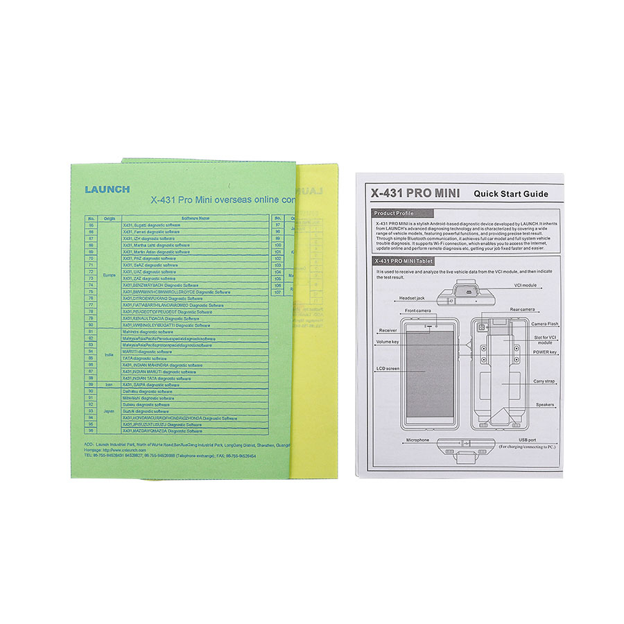 Launch x431 pro mini programa clave de herramientas de diagnóstico para todo el sistema / código ECU / 30 + función de reinicio / 10000 + herramientas de diagnóstico automático para el modo de automóvil